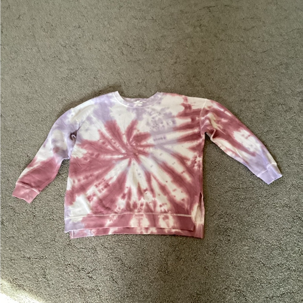 Tie-Dye Pink Rose Sweatshirt